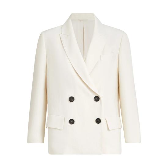 26SS 브루넬로 쿠치넬리 모닐리 비스코스 & 리넨 플루이드 트윌 블레이저 MH1267621 C579 NEUTRALS