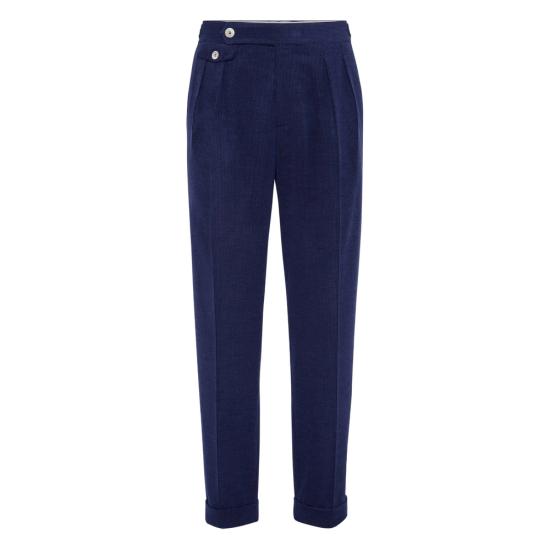 25FW 브루넬로 쿠치넬리 팬츠 MV415L00M C011 BLUE