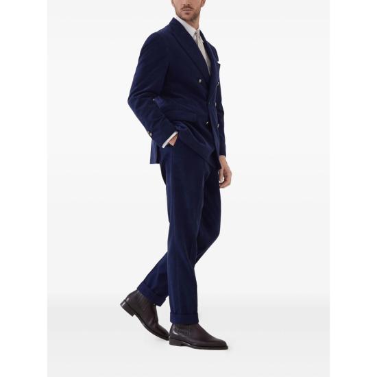 25FW 브루넬로 쿠치넬리 팬츠 MV415L00M C011 BLUE - BRUNELLO CUCINELLI