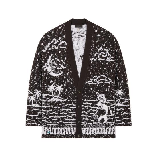 26SS 알라누이 가디건 LMHB027R26KN I002 6EOF BLACK WHITE