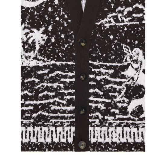 26SS 알라누이 가디건 LMHB027R26KN I002 6EOF BLACK WHITE - ALANUI