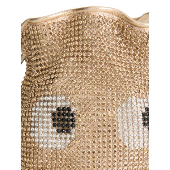 26SS 안야힌드마치 아이즈 크리스탈 드로스트링 파우치 205030 SS260147 GOLD - ANYA HINDMARCH