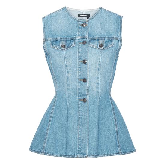 26SS 로테이트 민소매 티셔츠 1151671321 FLARED DEN 1321 BLUE