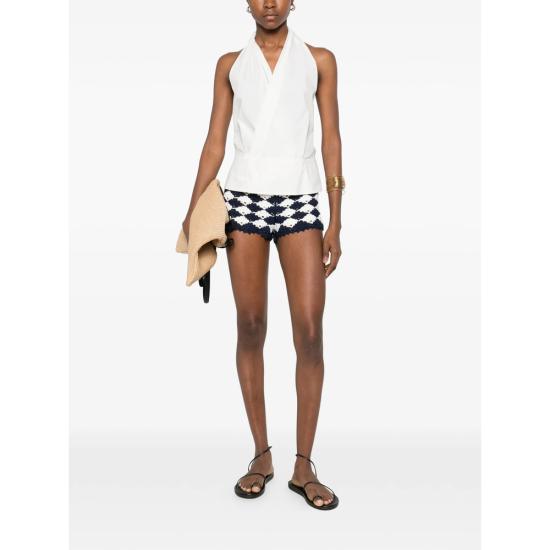 26SS 팜 리오 숏팬츠 344787 L0049 WHITE BLUE - FARM RIO