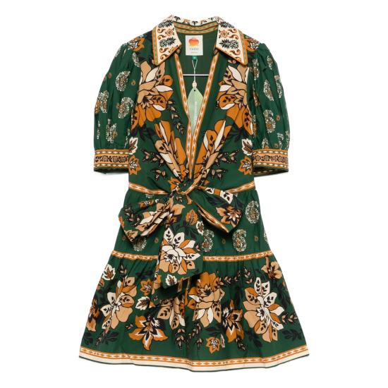 26SS 팜 리오 숏 원피스 351134 26009 GREEN NEUTRALS