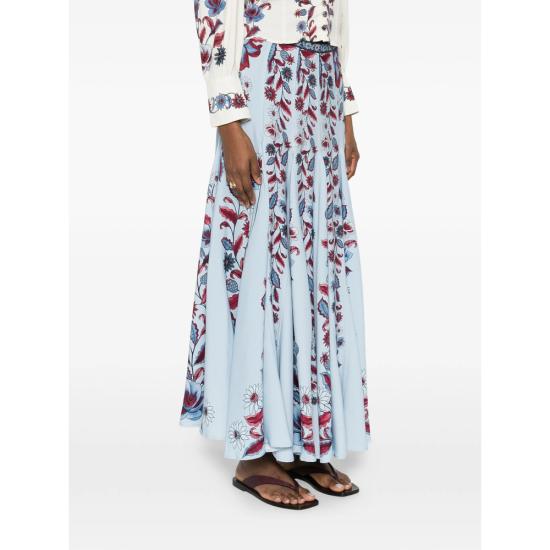 26SS 팜 리오 롱 스커트 350084 26072 BLUE RED - FARM RIO