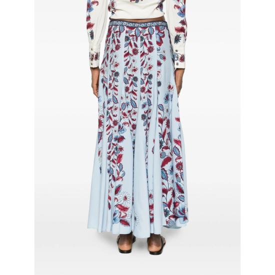 26SS 팜 리오 롱 스커트 350084 26072 BLUE RED - FARM RIO