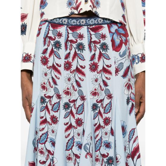 26SS 팜 리오 롱 스커트 350084 26072 BLUE RED - FARM RIO