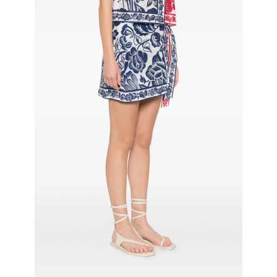 26SS 팜 리오 숏 스커트 344784 26021 BLUE RED - FARM RIO