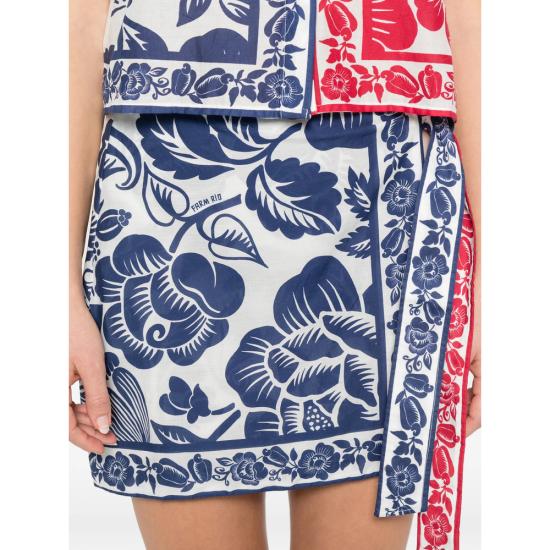 26SS 팜 리오 숏 스커트 344784 26021 BLUE RED - FARM RIO