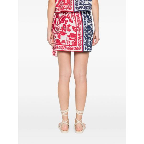 26SS 팜 리오 숏 스커트 344784 26021 BLUE RED - FARM RIO