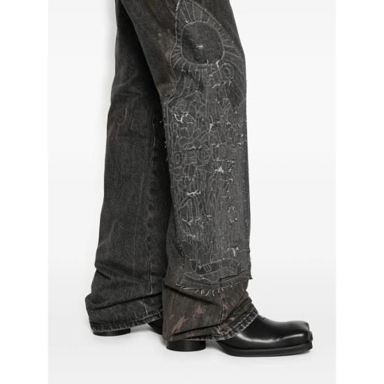 25FW 후 디싸이즈 워 데님 MECHANIC DENIM COAL BLACK - WHO DECIDES WAR