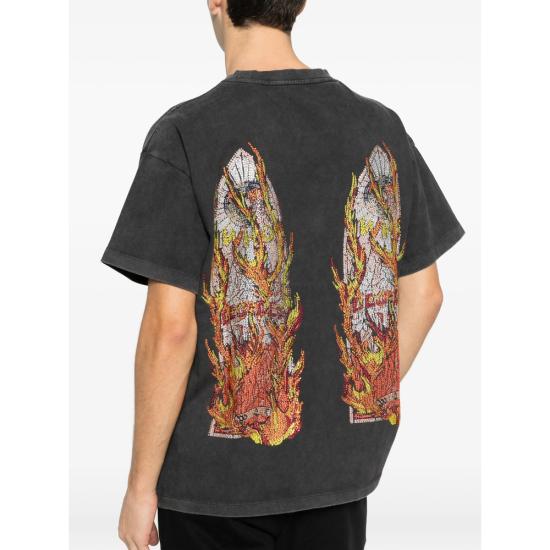 25FW 후 디싸이즈 워 스웨터 RHINESTONE FLA COAL BLACK - WHO DECIDES WAR