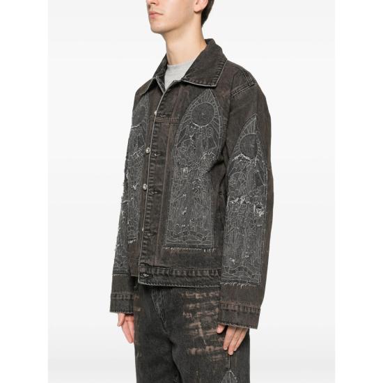 25FW 후 디싸이즈 워 데님 자켓 MECHANIC TRUCK COAL BROWN - WHO DECIDES WAR