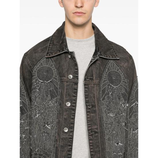 25FW 후 디싸이즈 워 데님 자켓 MECHANIC TRUCK COAL BROWN - WHO DECIDES WAR