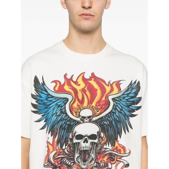 25FW 후 디싸이즈 워 스웨터 BAD TO BONE CLOUD WHITE - WHO DECIDES WAR