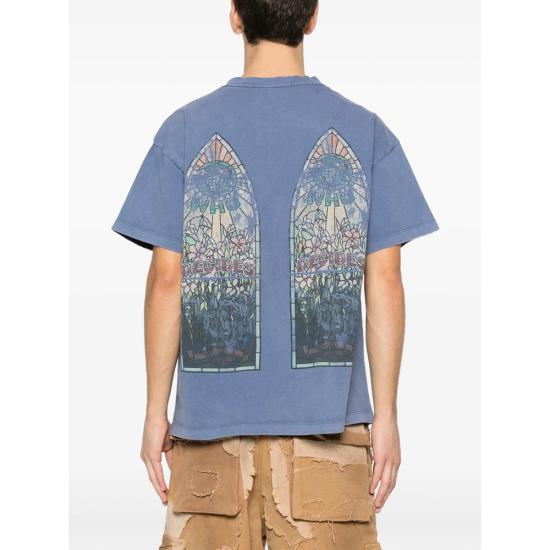 25FW 후 디싸이즈 워 스웨터 FADED JERSEY VIGRE BLUE - WHO DECIDES WAR