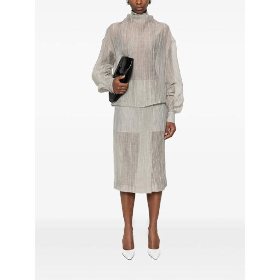 26SS 더 가먼트 미디 스커트 22041 DELFI 056 GREY - THE GARMENT