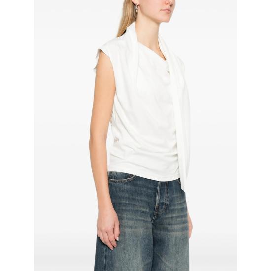 26SS 더 가먼트 민소매 티셔츠 21288 SCARF 001 WHITE - THE GARMENT