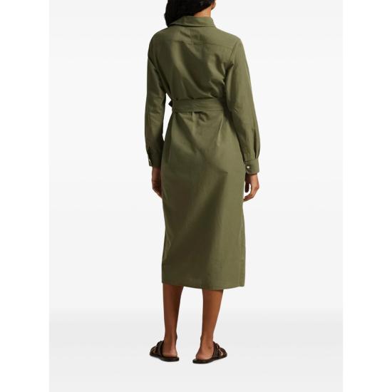 26SS 랄프 로렌 미디 원피스 211A96346001 OLIVE GREEN - RALPH LAUREN
