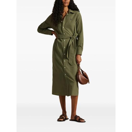 26SS 랄프 로렌 미디 원피스 211A96346001 OLIVE GREEN - RALPH LAUREN