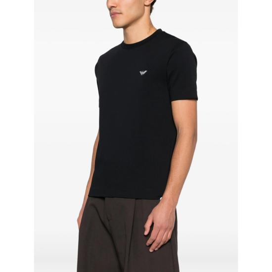 26SS 엠포리오 아르마니 반팔 티셔츠 AF13715 EM005396 UB118 BLACK - EMPORIO ARMANI