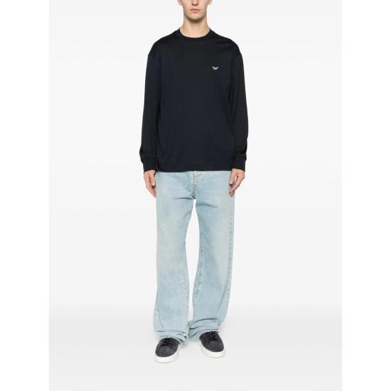 26SS 엠포리오 아르마니 긴팔 티셔츠 AF13669 EM005362 UB118 BLUE - EMPORIO ARMANI