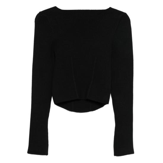 26SS 알라이아 긴팔 티셔츠 AA9H1399K141C 995 BLACK - ALAIA