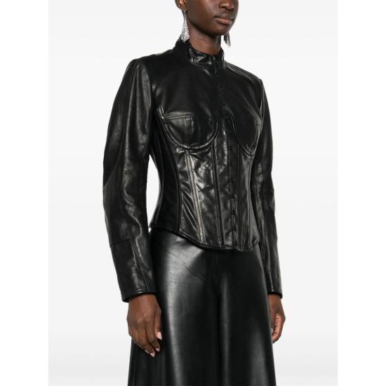 25FW 발렌시아가 가죽 자켓 850491 TOS17 1000 BLACK - BALENCIAGA