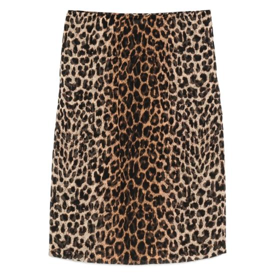 25FW 생로랑 미디 스커트 851746 Y2B11 9665 BROWN