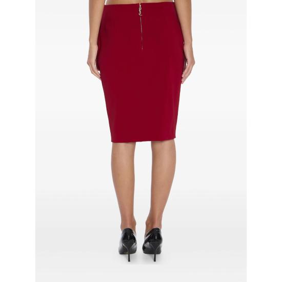 25FW 생로랑 미디 스커트 852654 Y5J19 6054 RED - SAINT LAURENT