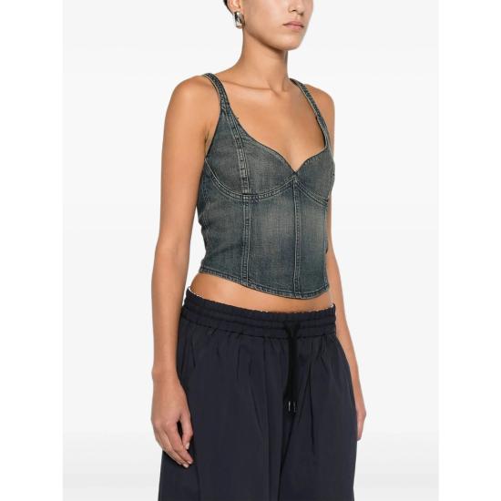 25FW 발렌시아가 민소매 티셔츠 849811 TTW76 3394 BLUE - BALENCIAGA