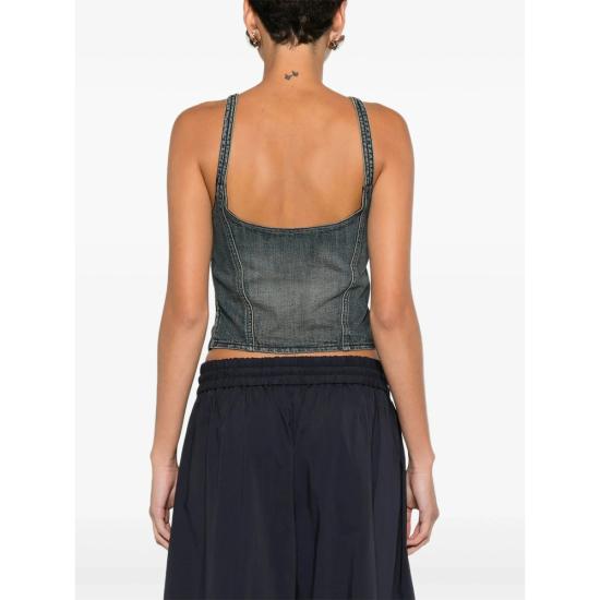 25FW 발렌시아가 민소매 티셔츠 849811 TTW76 3394 BLUE - BALENCIAGA