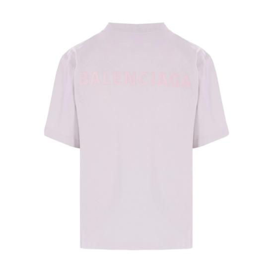 25FW 발렌시아가 백 미디엄 핏 티셔츠 850990 TTVJ1 2420 PINK - BALENCIAGA