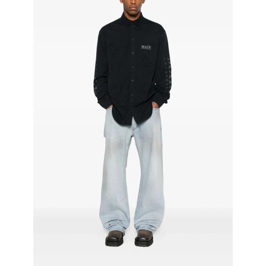 25FW 발렌시아가 메인 캐릭터 아트워크 티셔츠 슬리브 셔츠 850260 TTVB9 1083 BLACK - BALENCIAGA