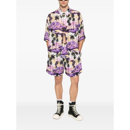 25FW 발렌시아가 반팔 셔츠 839190 TSLD3 5210 PURPLE PINK