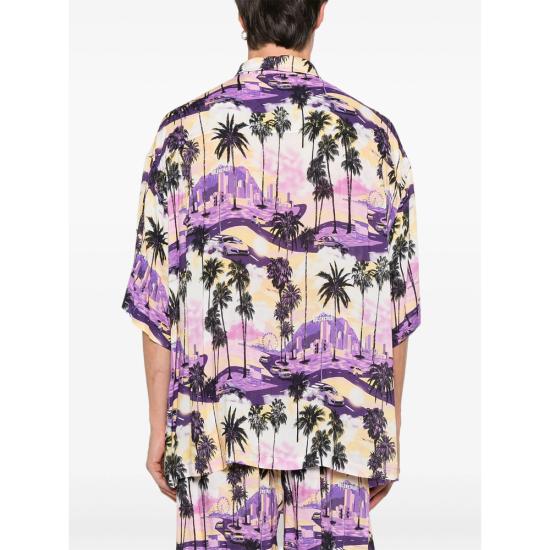 25FW 발렌시아가 반팔 셔츠 839190 TSLD3 5210 PURPLE PINK - BALENCIAGA