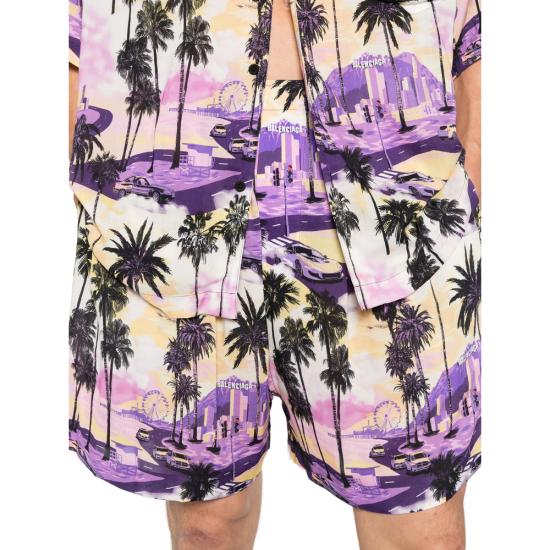 25FW 발렌시아가 숏팬츠 746223 TSLD3 5210 PURPLE PINK - BALENCIAGA