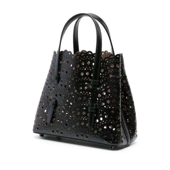 26SS 알라이아 토트백 AA1S06720C0A44 999 BLACK - ALAIA