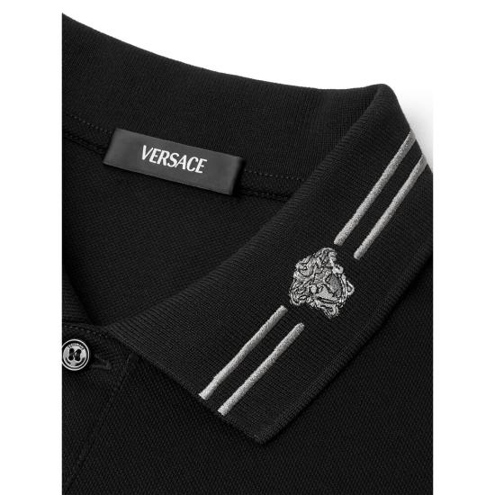 26SS 베르사체 폴로 티셔츠 1A13463 1013906 1B000 BLACK - VERSACE