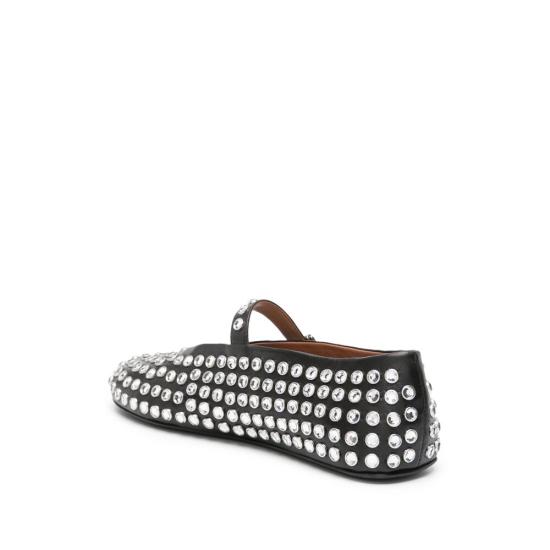 26SS 알라이아 플랫 슈즈 AA3A029CK116 999 BLACK - ALAIA