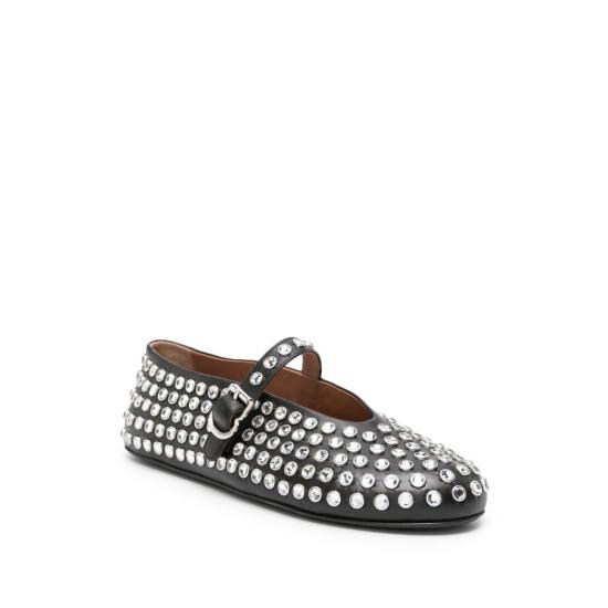 26SS 알라이아 플랫 슈즈 AA3A029CK116 999 BLACK - ALAIA