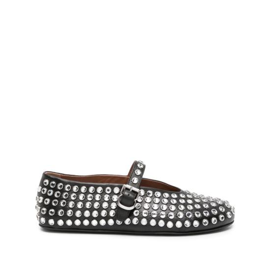 26SS 알라이아 플랫 슈즈 AA3A029CK116 999 BLACK