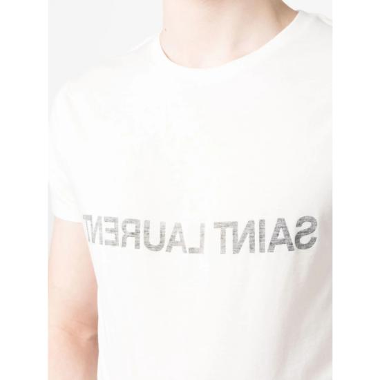 25FW 생로랑 리버스 티셔츠 663278 Y37AW 9744 NEUTRALS - SAINT LAURENT