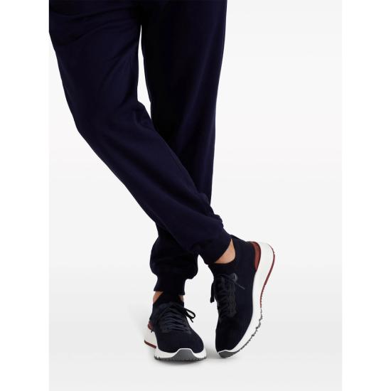 26SS 브루넬로 쿠치넬리 코튼 니트 세미 폴리쉬드 카프스킨 러너 MZUPMBO252 CP307 BLUE - BRUNELLO CUCINELLI