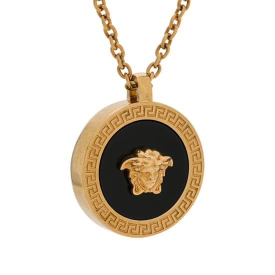 26SS 베르사체 네크리스 DJMR DG17255 K41T GOLD BLACK - VERSACE