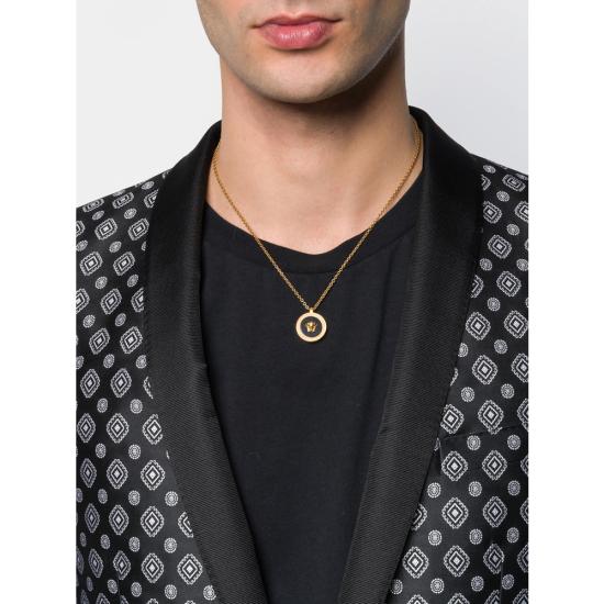 26SS 베르사체 네크리스 DJMR DG17255 K41T GOLD BLACK - VERSACE