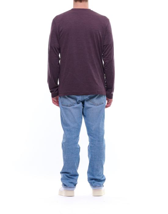 25FW 알베니 1905 긴팔 티셔츠 남성용 퍼플 파인 울  AUT-25 095PURPLE WOOL T-SHRT - ALBENI 1905