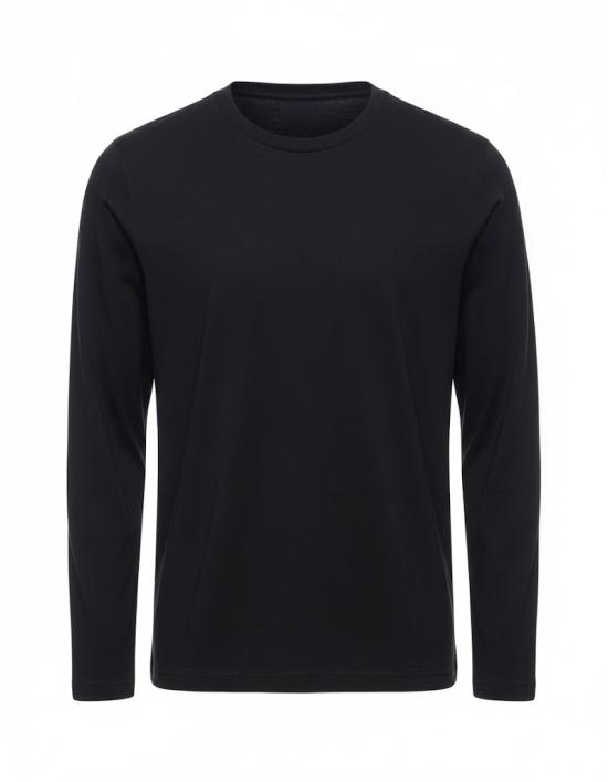 25FW 알베니 1905 긴팔 티셔츠 남성용 블랙 파인 울  AUT-25 P002 블랙 울 티셔츠