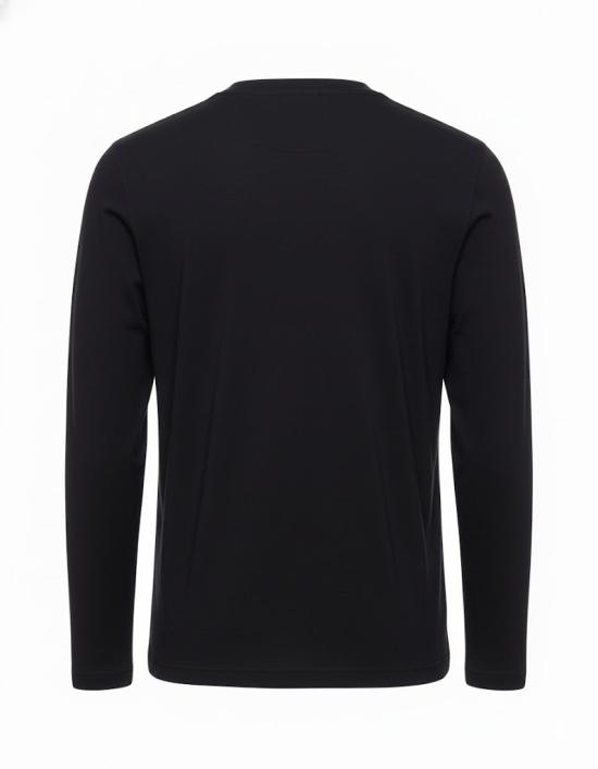 25FW 알베니 1905 긴팔 티셔츠 남성용 블랙 파인 울  AUT-25 P002 블랙 울 티셔츠 - ALBENI 1905